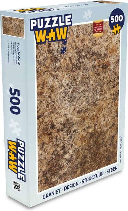 Puzzel Graniet - Design - Structuur - Steen - Bruin - Legpuzzel - Puzzel 500 stukjes