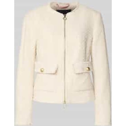 Blazer in bouclélook met ronde hals