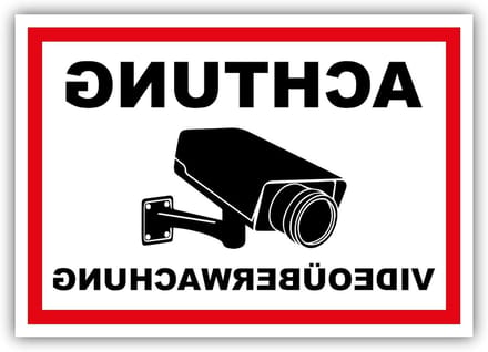 Waarschuwingsbord Camera - Camerabewaking Bord - Object Beveiligen - UV- en Weerbestendig - 30 x 21 cm - Wit