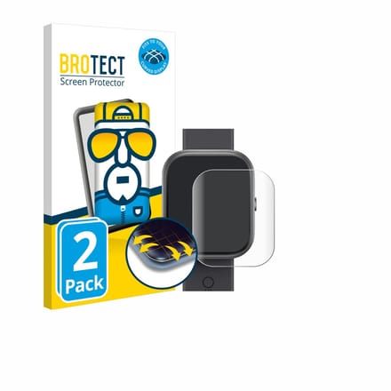 BROTECT - Screenprotector voor Nothing CMF Watch Pro - Folie Beschermfolie transparant volledig dekking - 2 Stuks