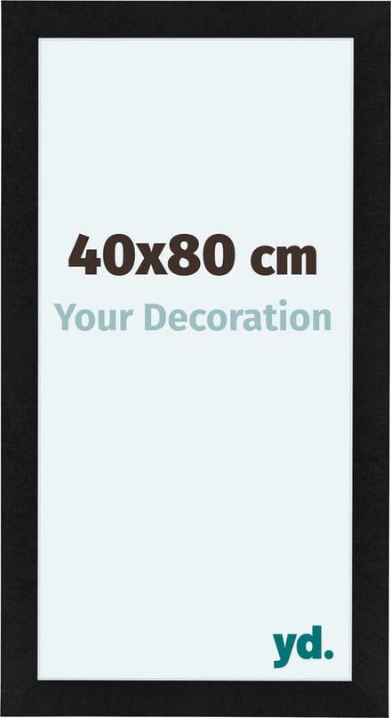 Your Decoration - Fotolijst 40x80 cm - MDF - Zwart Mat - Como