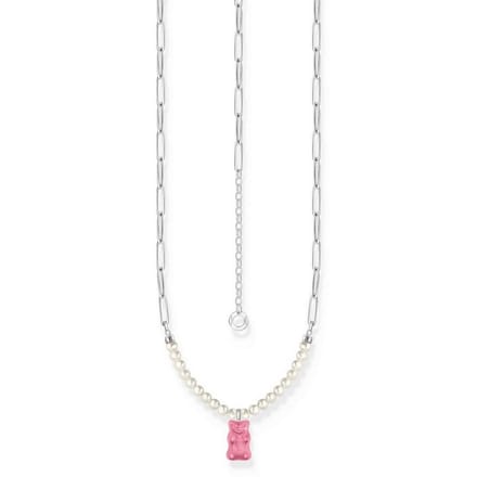 Thomas Sabo - KE2207-082-9-L45V - Ketting - 925 zilver - Dames - Goldbär roze - 40+5cm