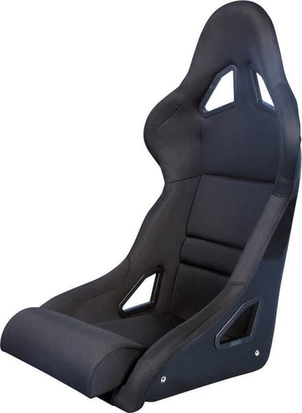AutoStyle Sportstoel 'BS8' - Zwart - Vaste polyester rugleuning