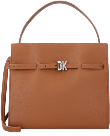DKNY Milan Schoudertas Leer 31 cm - Dames - cognac