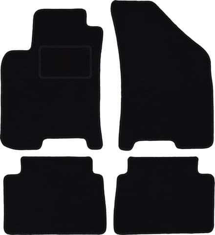 Zwarte veloursmatten voor: Daewoo Lanos sedan, hatchback (1997-2004)
