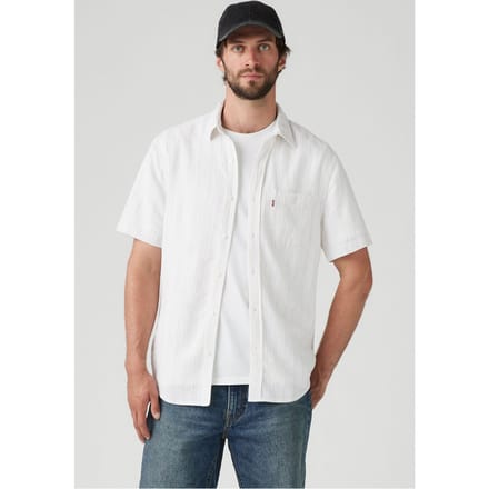 Levi's S/s Sunset 1 Pkt Standrd Carlin Stripe Größe: S | Casual hemden Outlet | Herren | Gelb