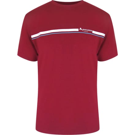 Aquascutum Active Katoenen Gestreept Bordeauxrood T-shirt