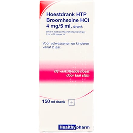 Healthypharm Hoestdrank broomhexine HCI 4mg/5ml 150 Milliliter
