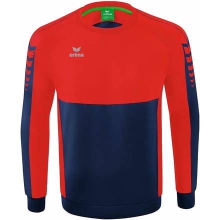 Erima Six Wings Sweatshirt Heren - Rood / New Navy | Maat: L