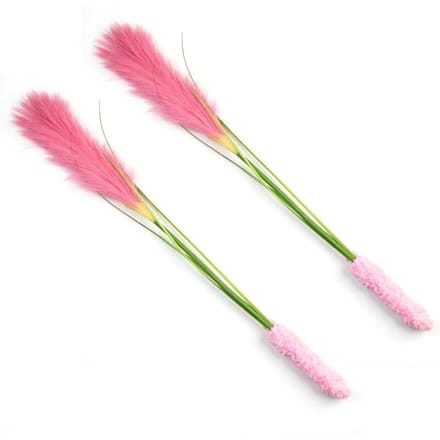 2PCS Jouet Cannes à Pêche pour Chat Queue de Chien Réaliste Herbe Jouet Interactif pour Chatons Chats Exercice Enrichment Rose rose