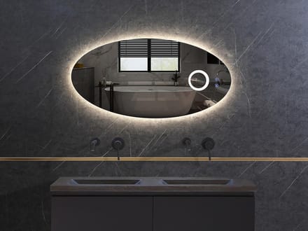 Mawialux LED Spiegel - 120x60cm - Ovaal - Verwarming - Vergrootglas - MR512060