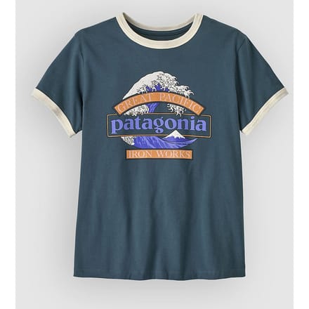 Patagonia Great Waves Ringer T-Shirt blauw