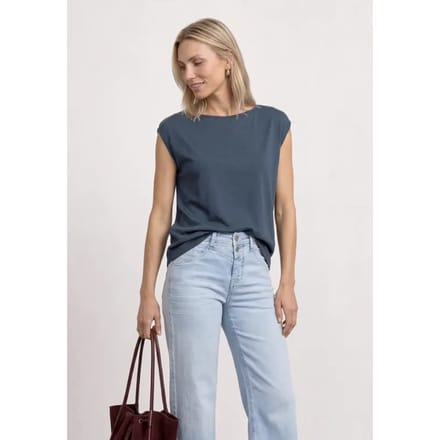 Basic shirt met boothals