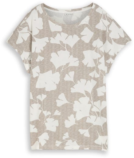 Tom Tailor - T-shirt met patroon - Maat M - ginkgo knit optic