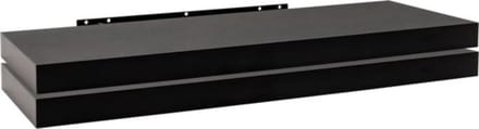 Wandplank - Zwart - Zwevend - 60cm - Hout MDF - Set van 2