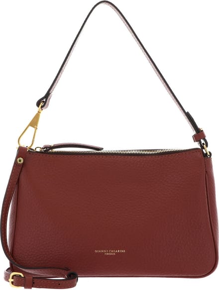 GIANNI CHIARINI Leren Schoudertas Brooke Shoulderbag Mahogany Bruine