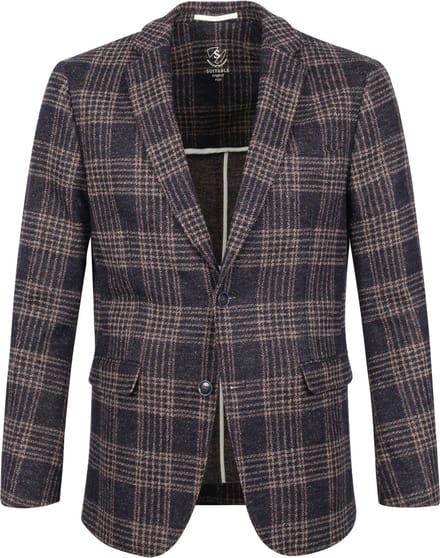 Suitable Respect Colbert Lexy A Toronto Wolmix Flex Bruin - Maat 52 - Heren blazer