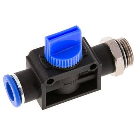 10 mm - G3/8'' Kunststof/Messing 3/2-Weg Handafsluiter Ontluchting aan Buiszijde