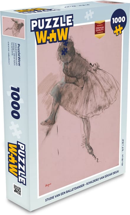 Puzzel Studie van een balletdanser - Schilderij van Edgar Degas - Legpuzzel - Puzzel 1000 stukjes volwassenen