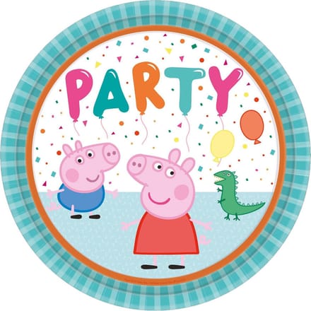 Amscan - ECO borden - Peppa Pig (8 stuks)