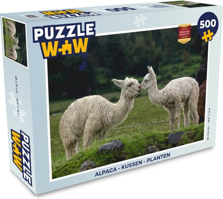 Puzzel Alpaca - Kussen - Planten - Legpuzzel - Puzzel 500 stukjes