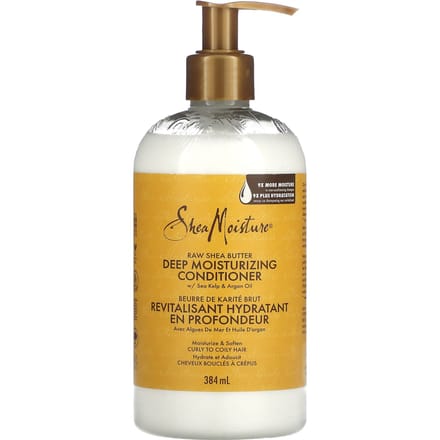 SheaMoisture, beurre de karité brut, revitalisant hydratant en profondeur, pour cheveux bouclés ou ondulés, 13 fl oz (384 ml) yellow