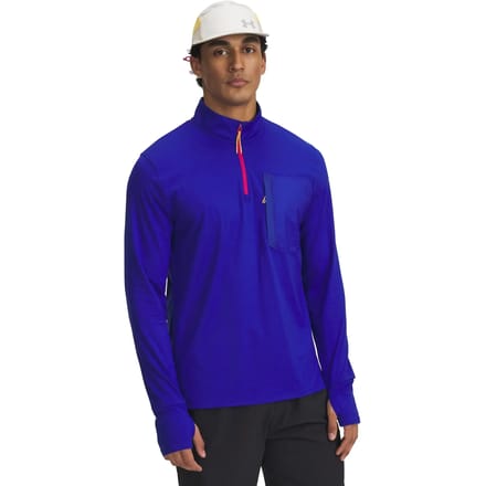 Under Armour Trail Run Sweatshirt Met Halve Rits Blauw M Man