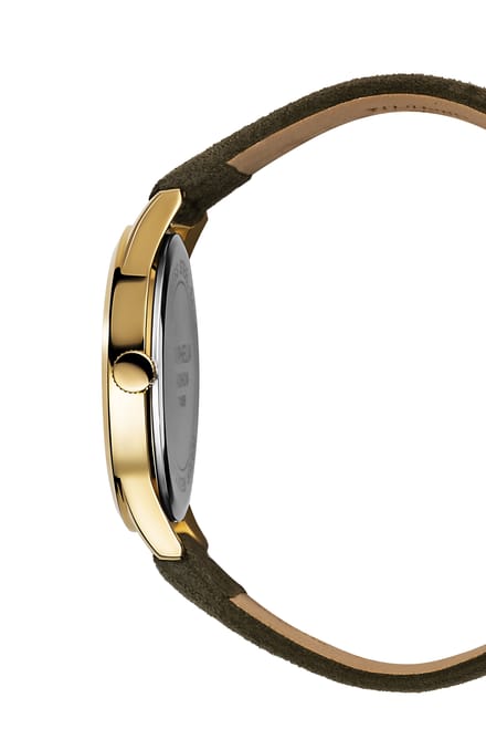 Orphelia Suede OF714822 Horloge - Leer - Groen - Ø 36 mm