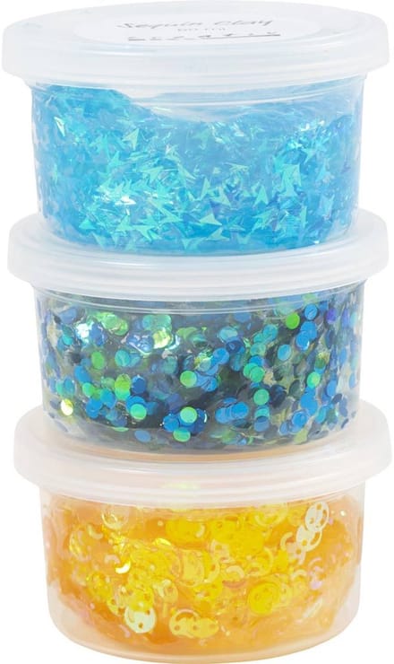 Creativ Company Sequin Clay Blauw/ Groen Harmonie 3x60 gr