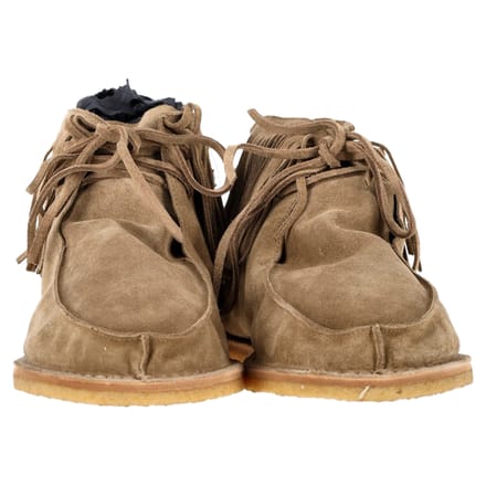 Saint Laurent Nino Franje Enkelboots in Bruin Suède
