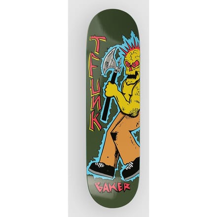 Baker Tristan "T-Funk" Funkhouser Axe 8,3875" Skateboard Deck groen
