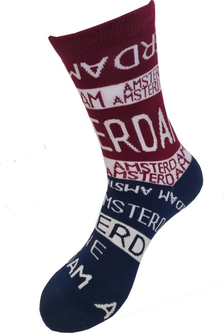 Robin Ruth - Amsterdam - Rood/blauw - Dames sok - Maat 36-42