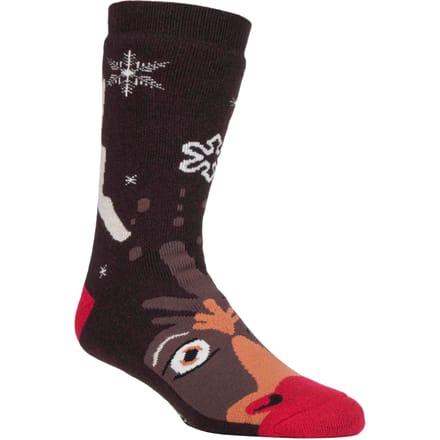 Dames kerst antislip thermo pantoffelsokken - Rudolph