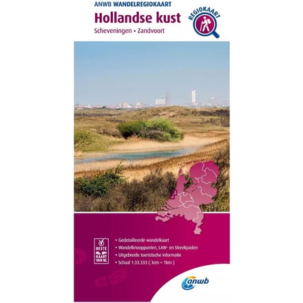 Hollandse Kust - Anwb Wandelregiokaart - ANWB