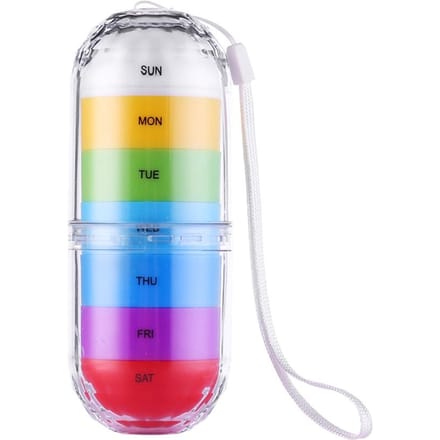 7-daagse pillendoosje Medicijnorganizer Tablettenhouder Dispenser Waterdicht en draagbaar white