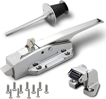 Radiale Klink Deurklink - Deurvergrendeling Kit - Commerciële Beveiliging - Verstelbare Offset - 4-6 Inch Deur - Zilver