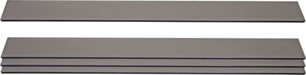 Set van 4 lamellen voor WPC privacyscherm Sarthe, windschermplanken, ca. 1m² ~ 180cm, grijs