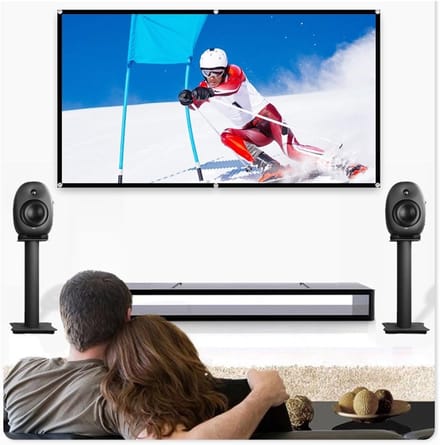 Projectiescherm - Filmscherm - Thuisbioscoop Creëren - Draagbaar en Opvouwbaar - 150 inch 4:3 - Wit