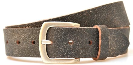Timbelt Leren Riem 4 cm Crack Zwart | Maat 85