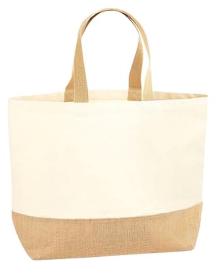 Strandtas Dames - Canvas Tas Jute - Strand Boodschappen - Met Ritssluiting - 38 x 44 x 18 cm