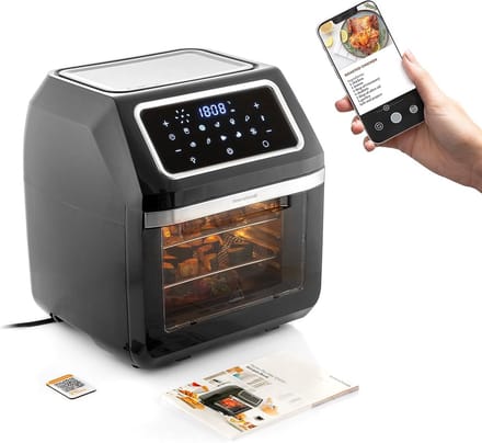 Airfryer XL - Heteluchtoven - Gezond Koken - Met Kijkvenster - 12 Liter - Zwart