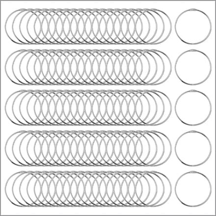 Ringbanden 100 Stuks - Losbladige Ringen - Documenten Binden - Vernikkeld Staal - 38 cm Diameter - Zilver
