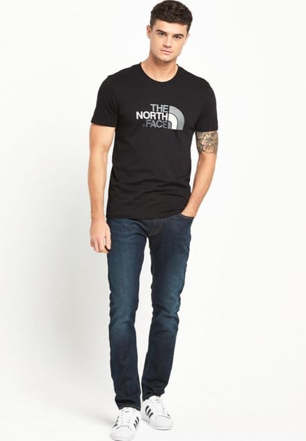 The North Face Heren T Shirt SS Easy Tee Zwart