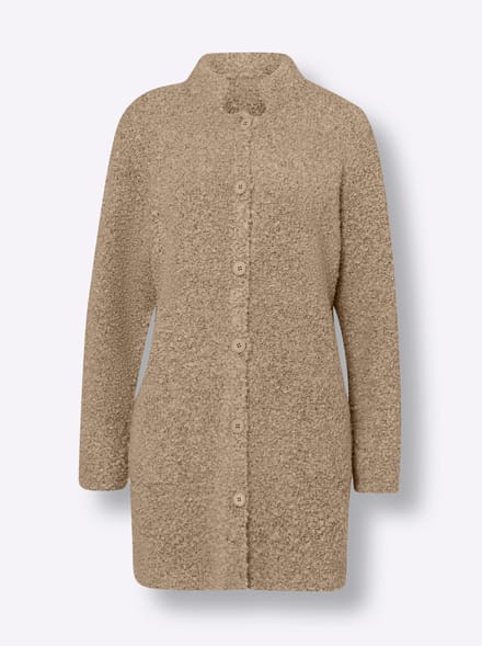 Lang gebreid vest