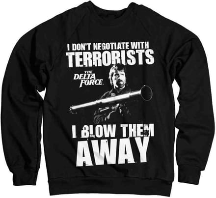 The Delta Force Sweater/trui -2XL- I Blow Terrorists Away Zwart