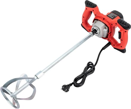Elektrische Roerder - Mortelmixer Gips - Materialen Mengen - 6 Versnellingen - 1500 Watt - Rood