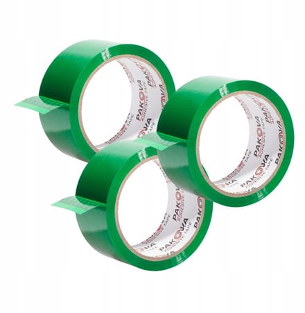 Pakova Groene Verpakkingstape 48mm x 45m - 3 Rollen