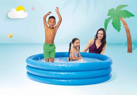 Intex Opblaasbaar Zwembad Crystal - 3 Rings - Opblaaszwembad - 147 cm