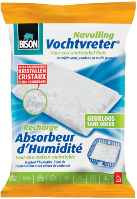 Bison - Vochtvreter Navulzak - 2 x 450 gr - Voordeelverpakking