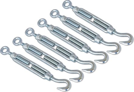 AMIG Draadspanner M8 110mm | Haak / Oog | 6 stuks | Spanschroef Spanner | Verzinkt Smeedstaal